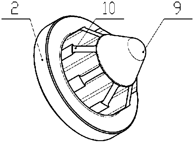 Downhole gas-liquid separation device and its working method