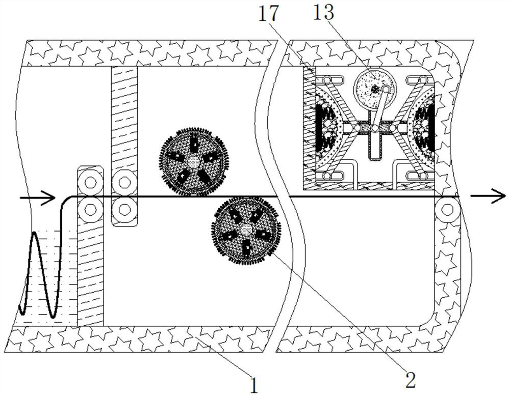 Automatic cleaning and drying treatment device for textile fabric