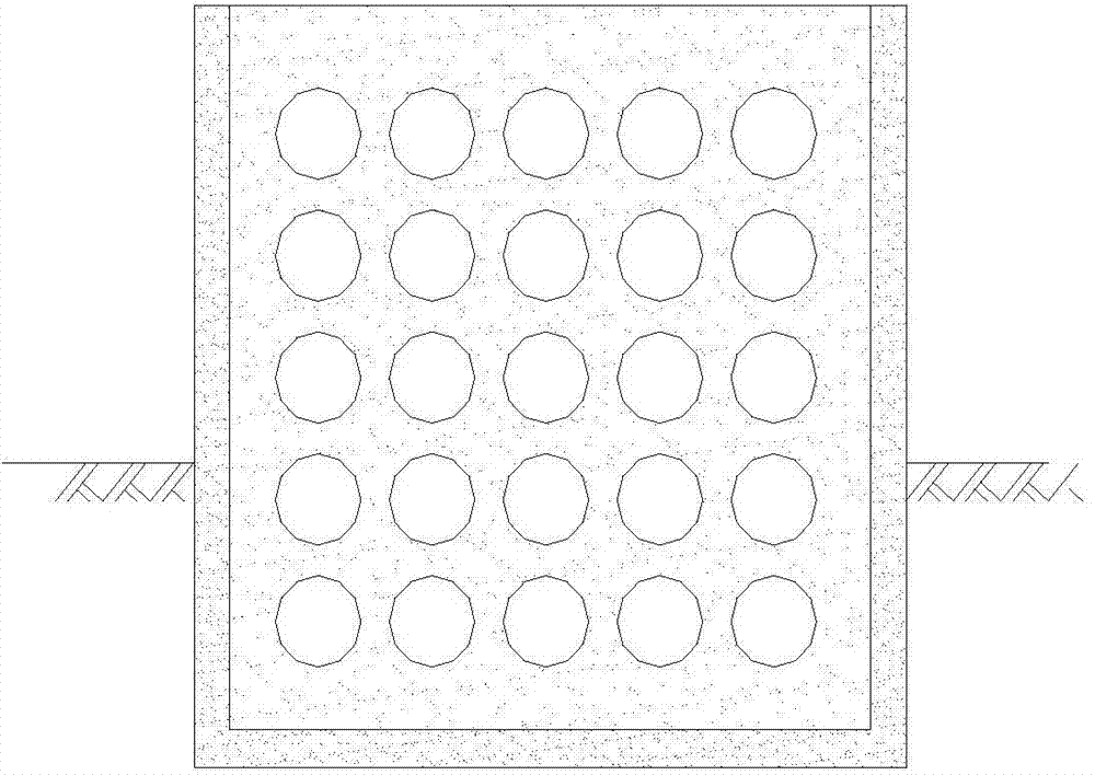 Interception tank for overland runoff in heavy metal contaminated area of mine