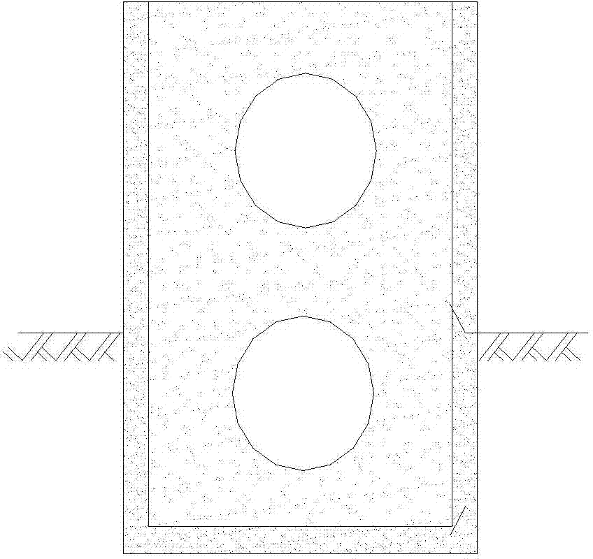 Interception tank for overland runoff in heavy metal contaminated area of mine