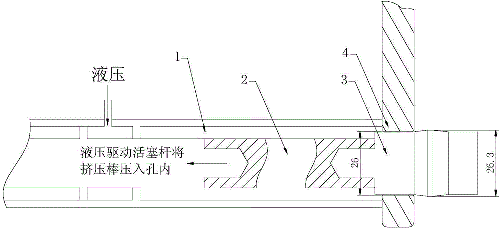 Assembly method capable of achieving hole and bush extrusion strengthening twice