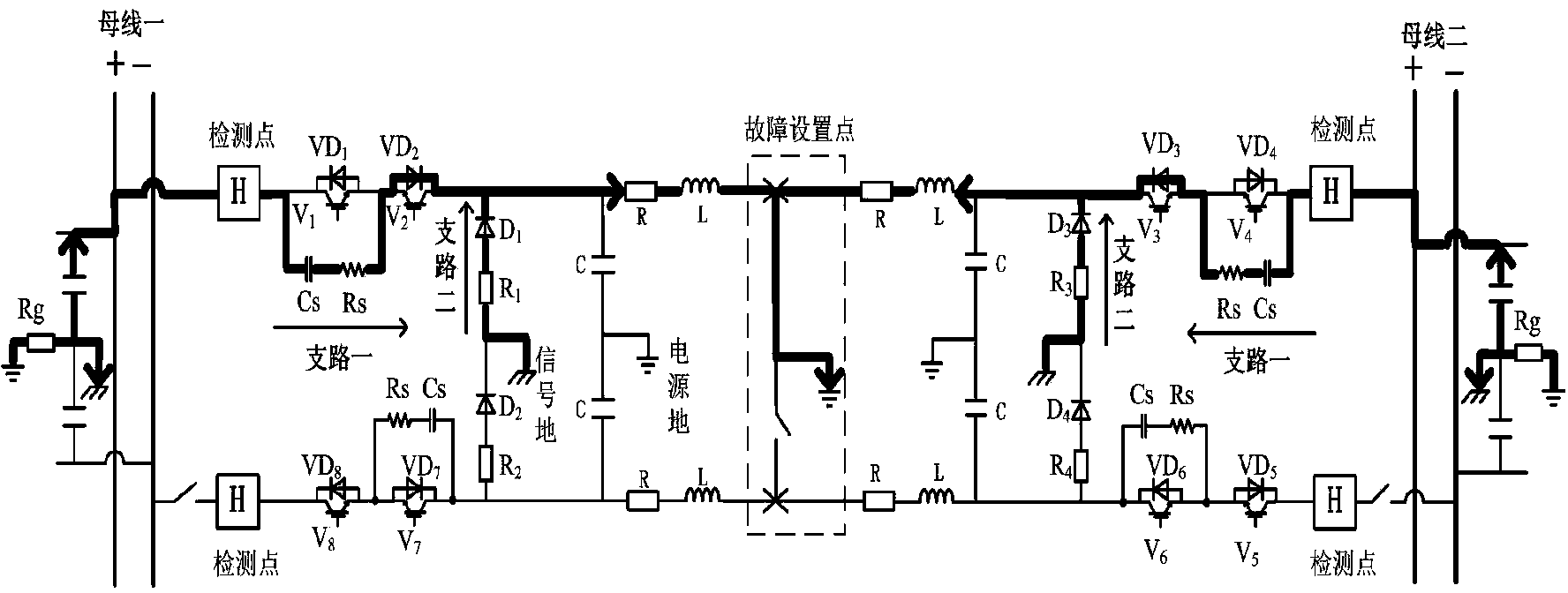 Short-circuit protection circuit and method of solid state electronic switch of direct current micro-grid