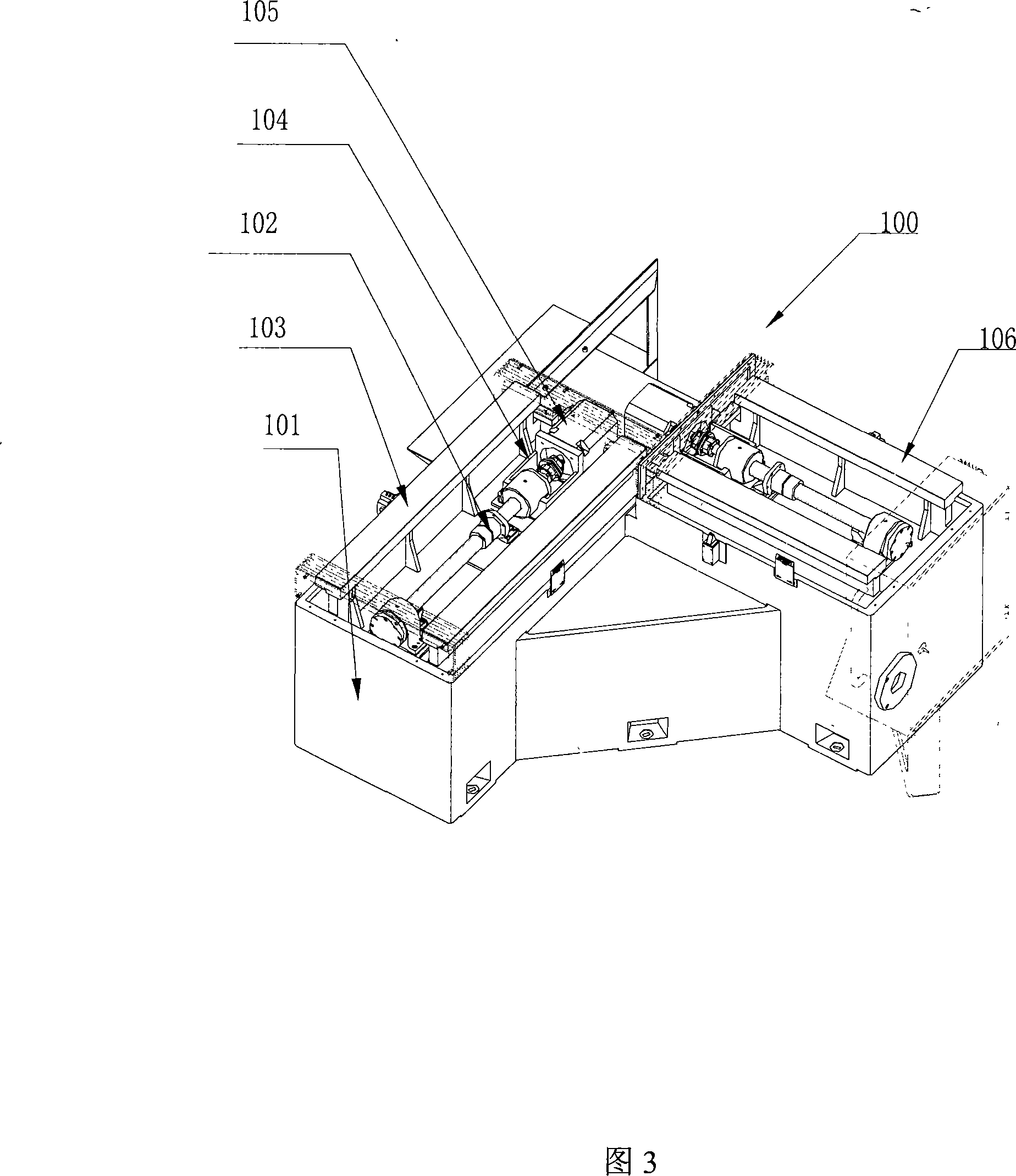 Numerical control bevel gear rolling inspection machine