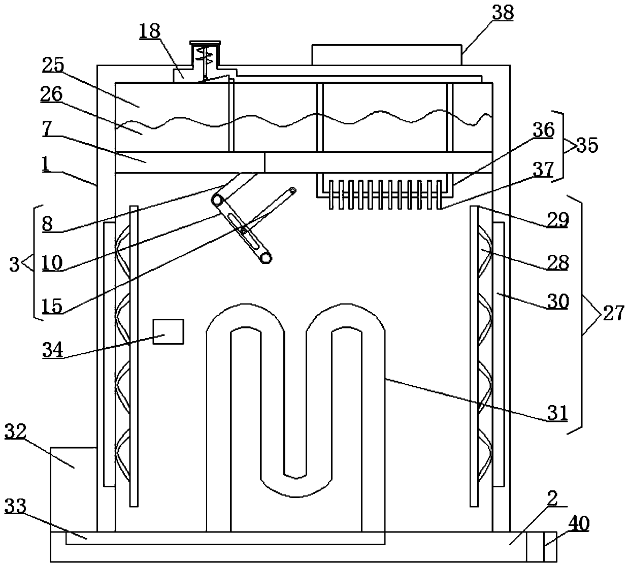 Transformer fireproof device with heat dissipation function