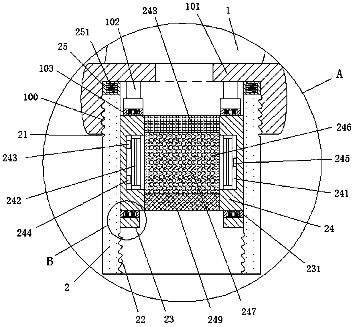 Purification type respiratory care device for infectious disease department