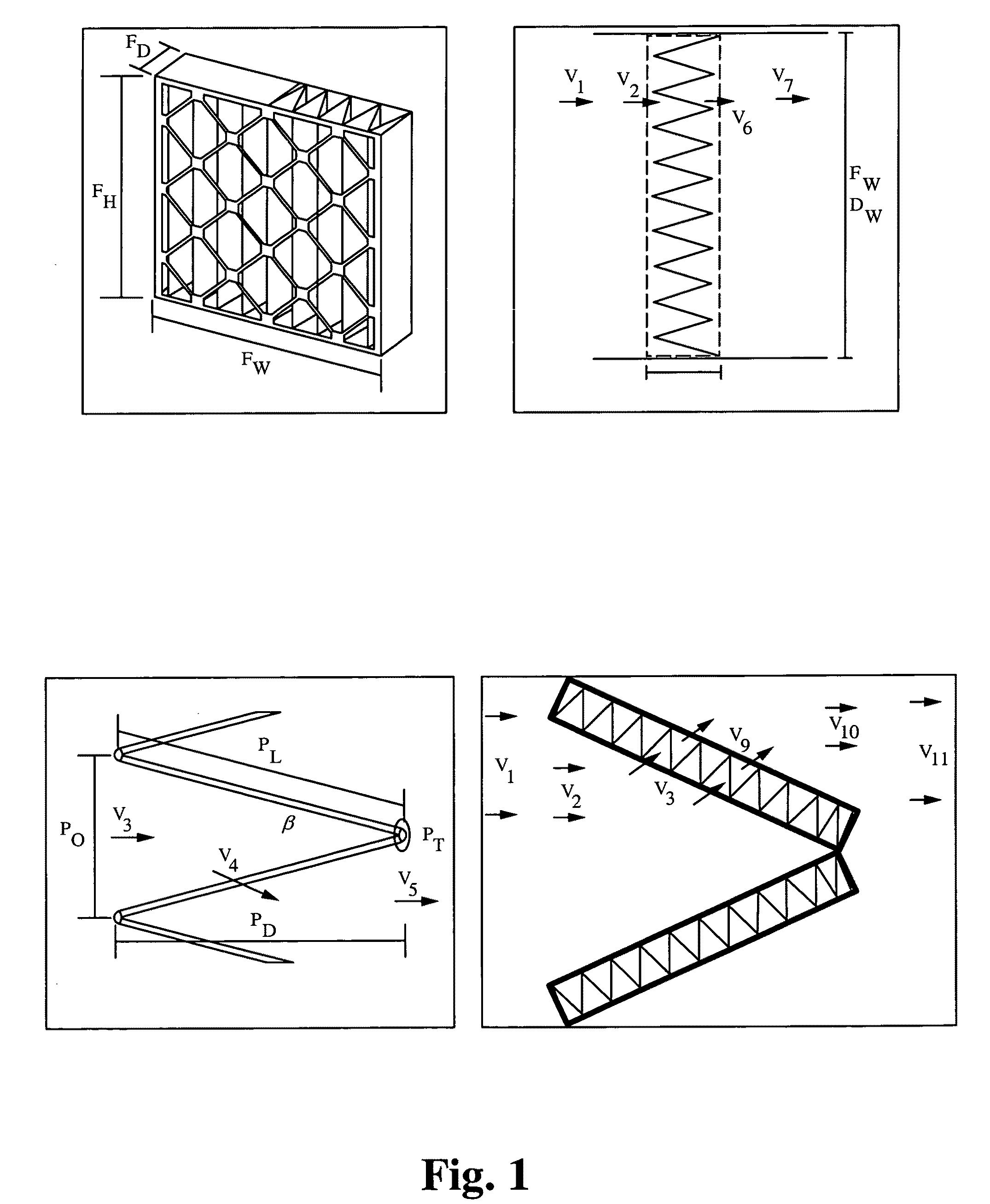 Multi-element structured arrays (MESA's) for cost effective and high efficiency treatment of fluids