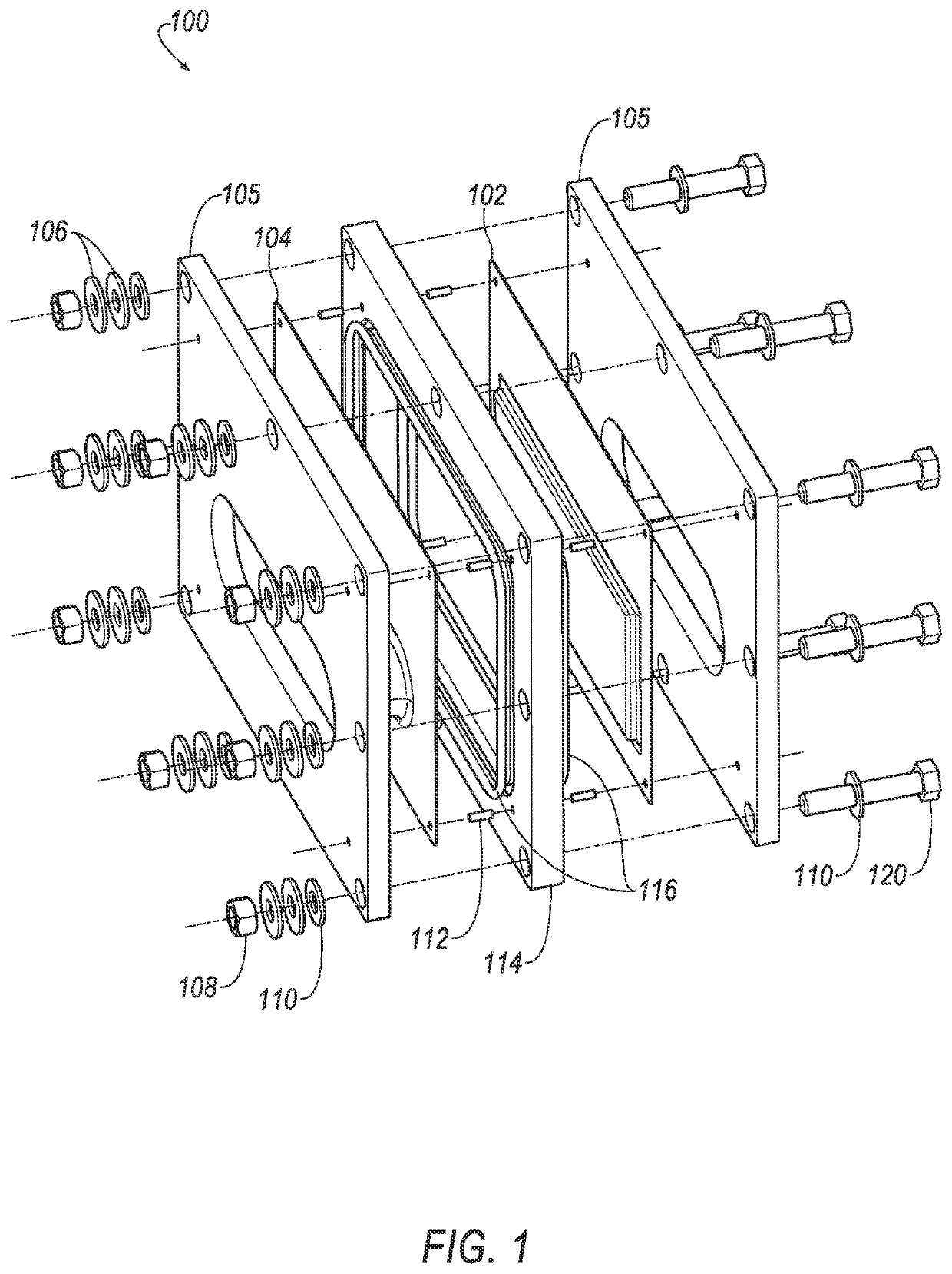 Bipolar electrode comprising a loaded carbon felt