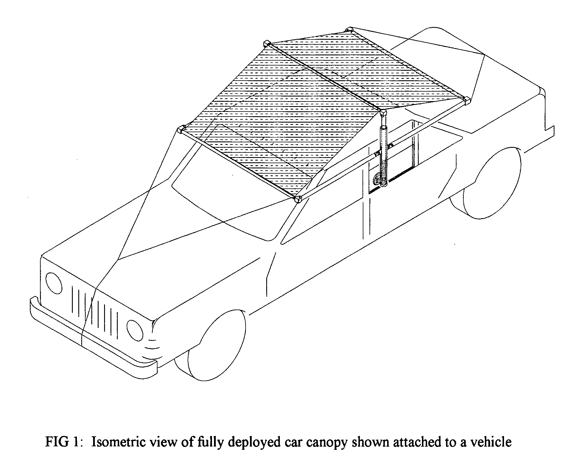 "Car Hat", a portable sunshade canopy for automobiles