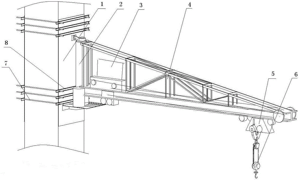 High-rise building fabricated interlayer hoisting machine and construction method