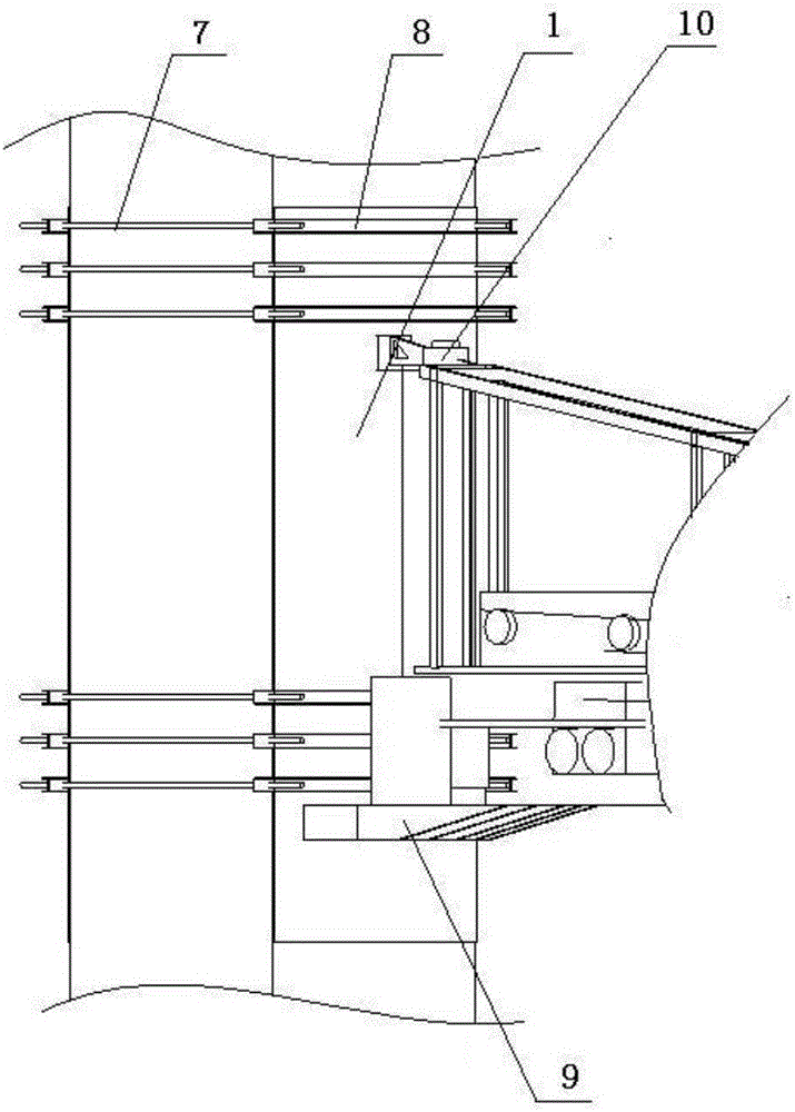 High-rise building fabricated interlayer hoisting machine and construction method