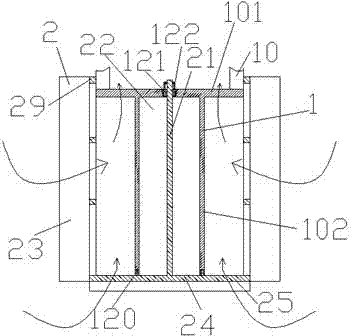 Liquid feeding device with connecting portion with radially slits and liquid storage tank