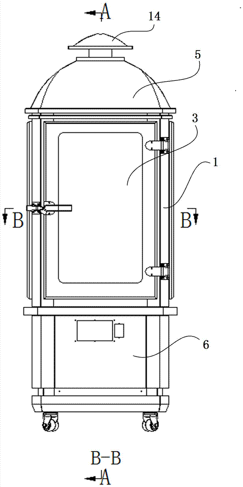 Transparent lamb roasting furnace