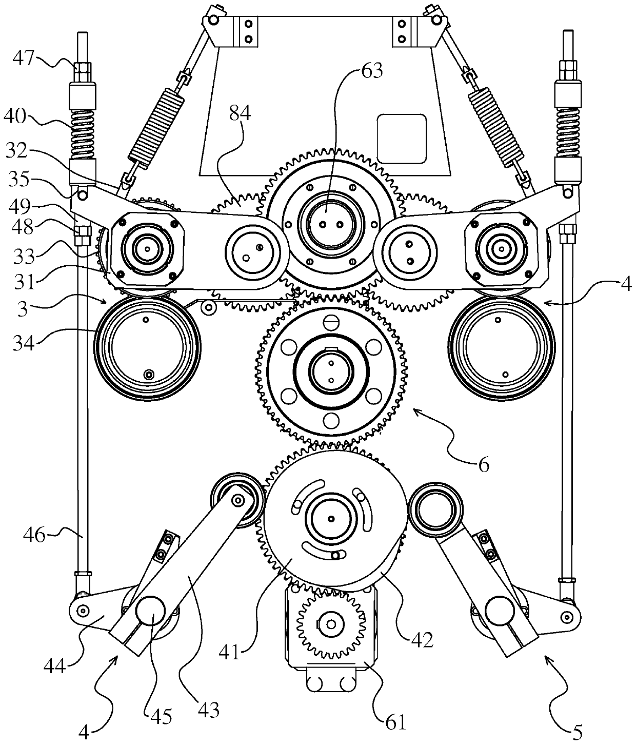 Paper bag barrel pull-apart device of barrel-making machine