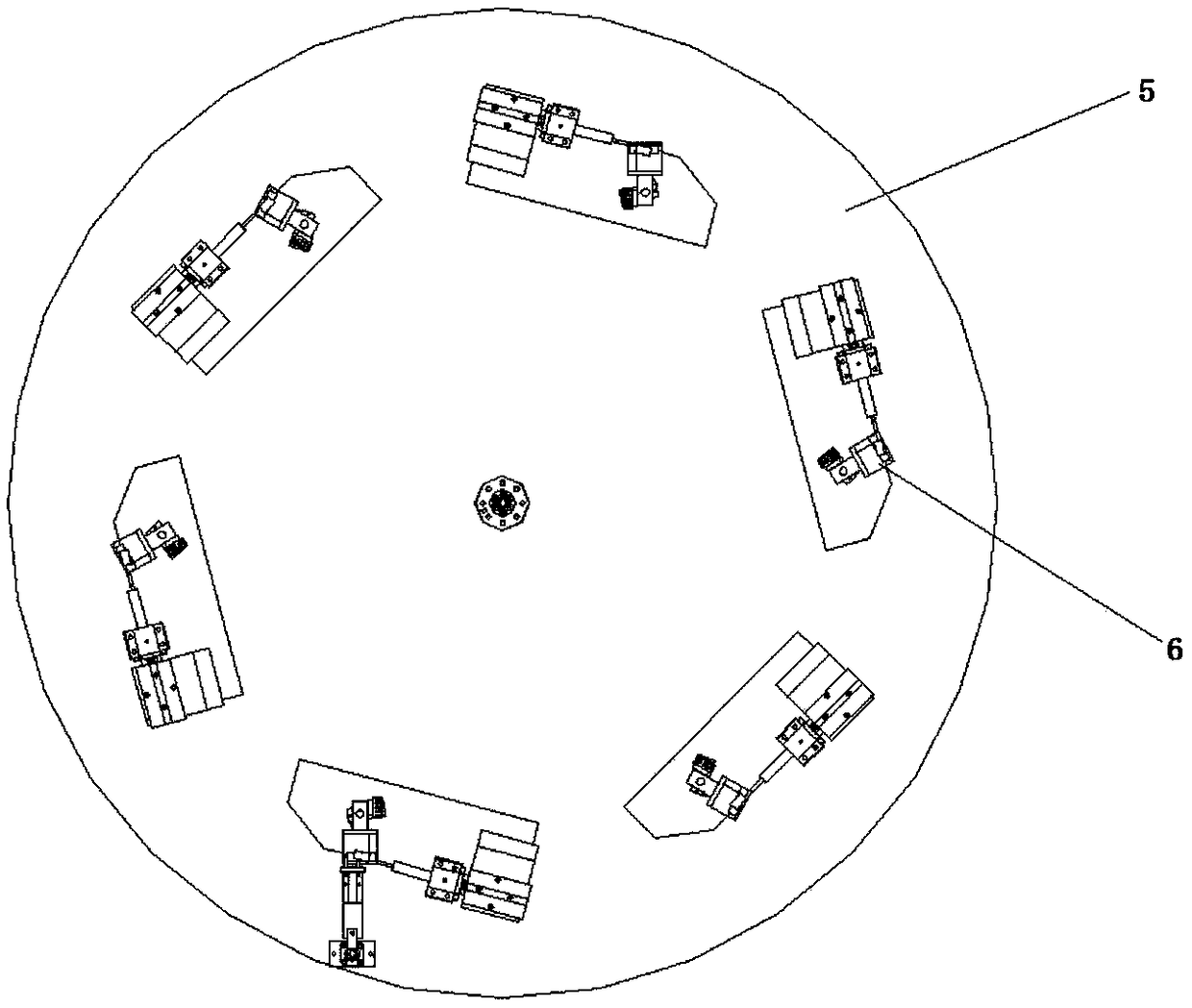 Rotational positioning device for inclined block welding and rotating method thereof