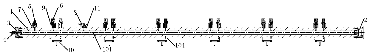 Low-speed machine integral common rail