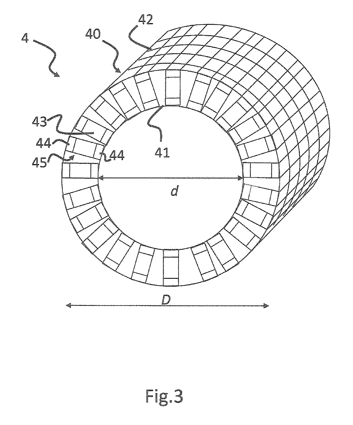 Detector, three-dimensional direct positron imaging unit, and method to estimate the differential of the radiation dose provided to cancer cells and healthy tissues during hadrotherapy