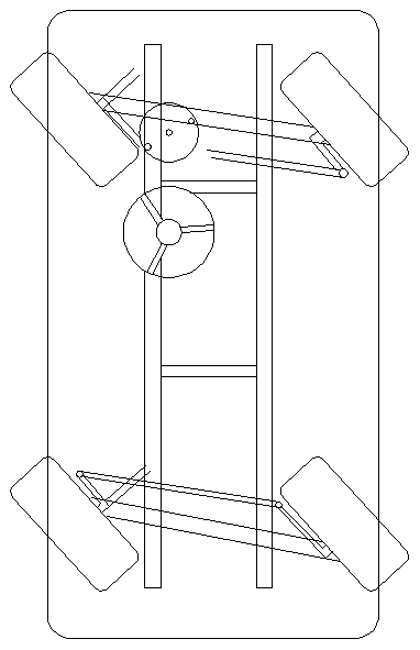 Four-wheel-direction motor vehicle frame