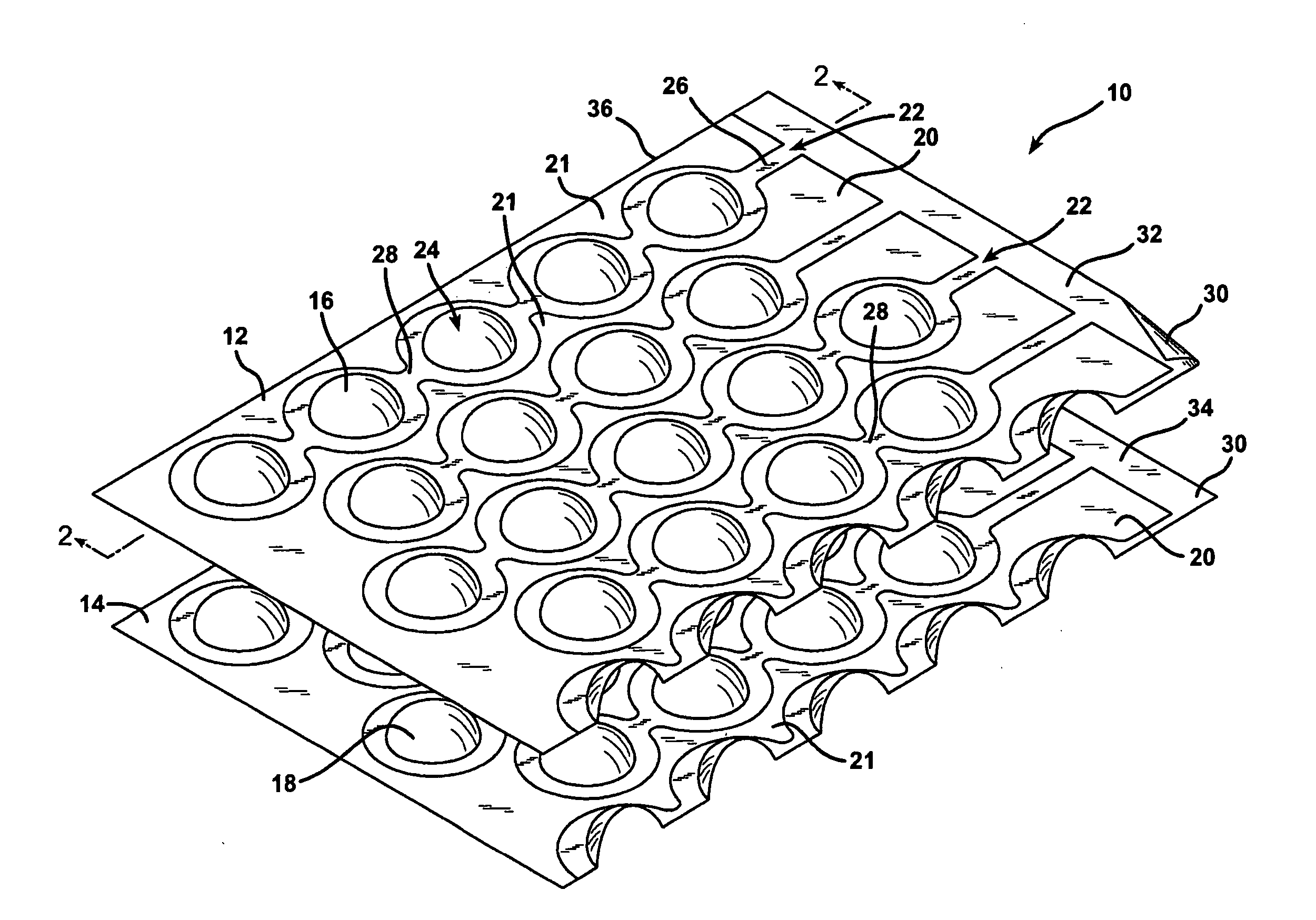 Formed inflatable cellular cushioning article and method of making same