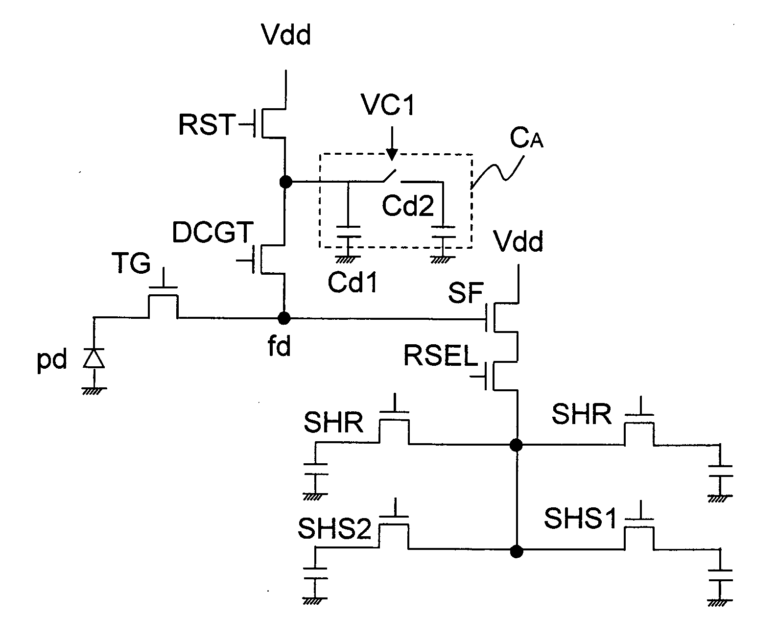 High dynamic range imager circuit and method for reading high dynamic range image