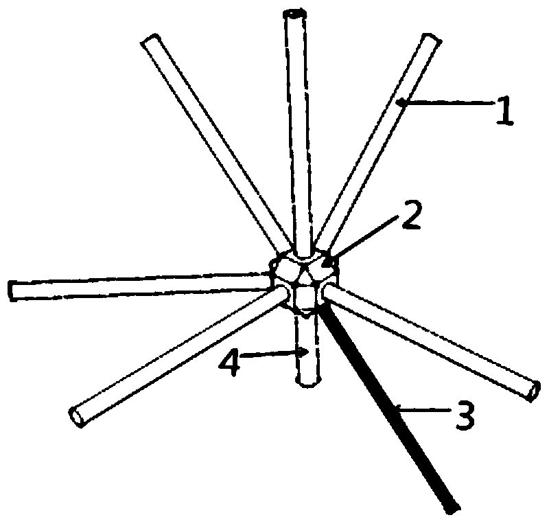 Apparatus and test method for testing three-dimensional stress state inside concrete