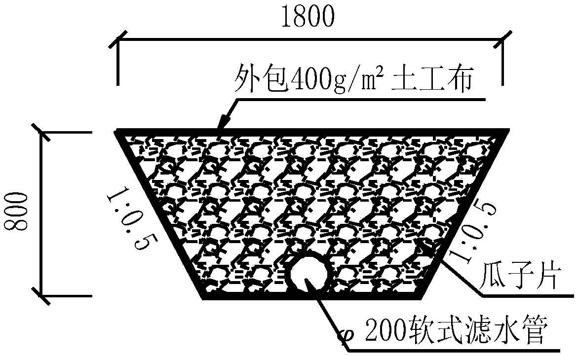 Seepage draining system layered arrangement method for decreasing seepage line buried depth of tailings reservoir