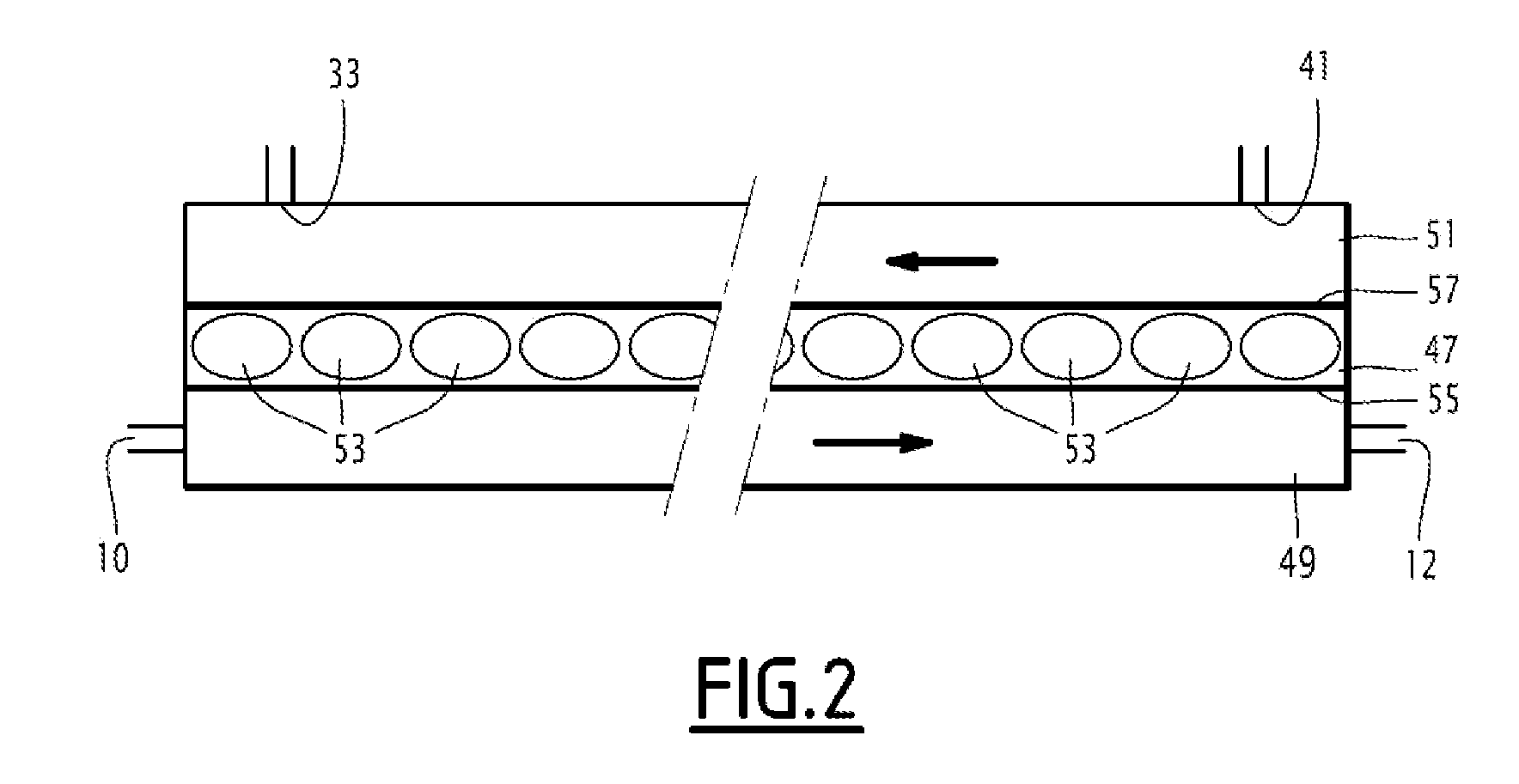 Exhaust line for a motor vehicle with a closed recovery cycle for exhaust gas heat energy, and associated  control method