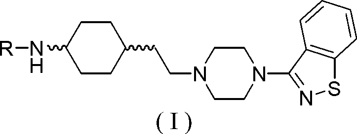 Cyclohexane amine compound and application of cyclohexane amine compound as anti-schizophrenia medicine