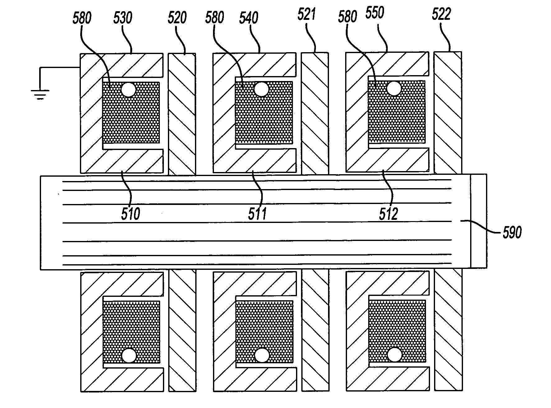 Transverse flux, switched reluctance, traction motor with bobbin wound coil, with integral liquid cooling loop