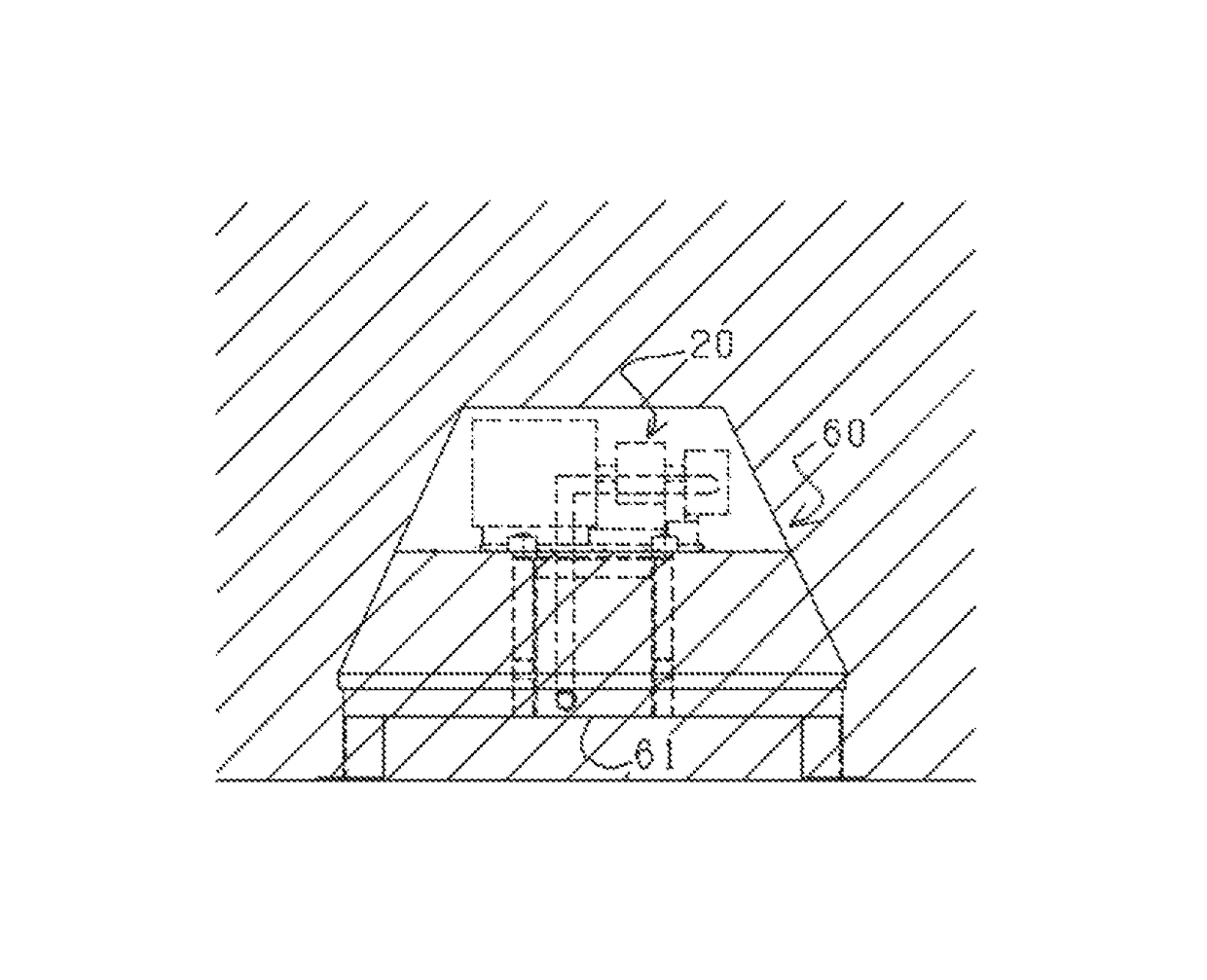 Structure for preventing submersion of device