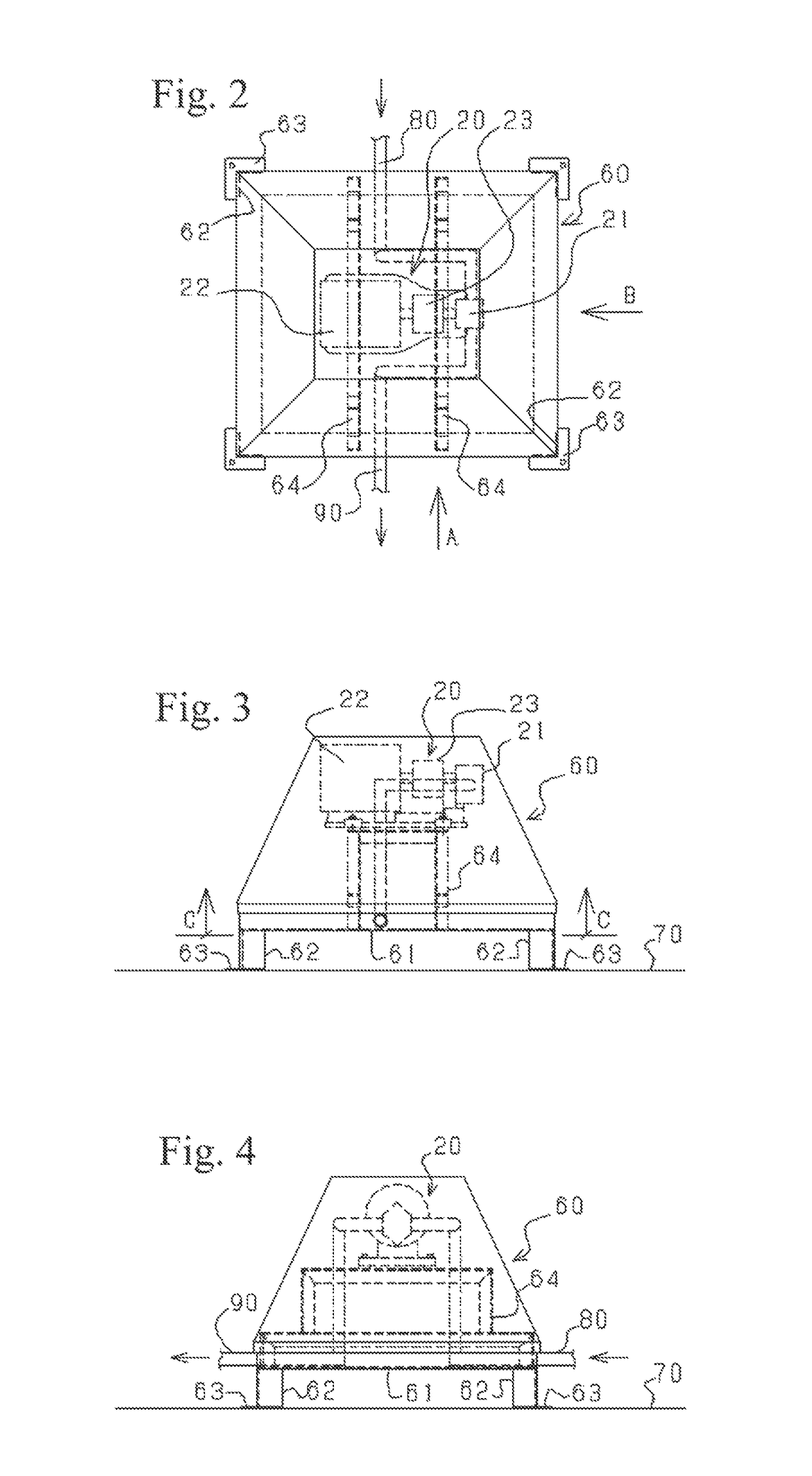 Structure for preventing submersion of device