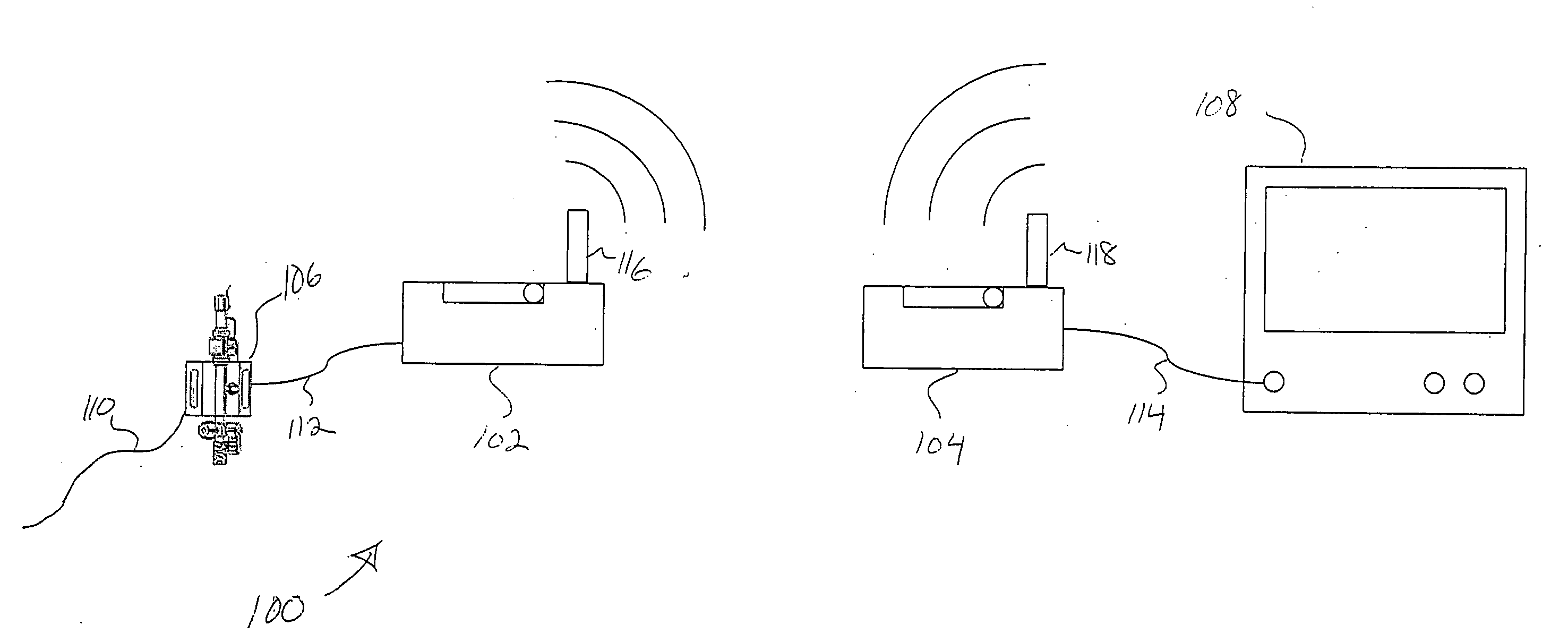 Wireless communication system for pressure monitoring