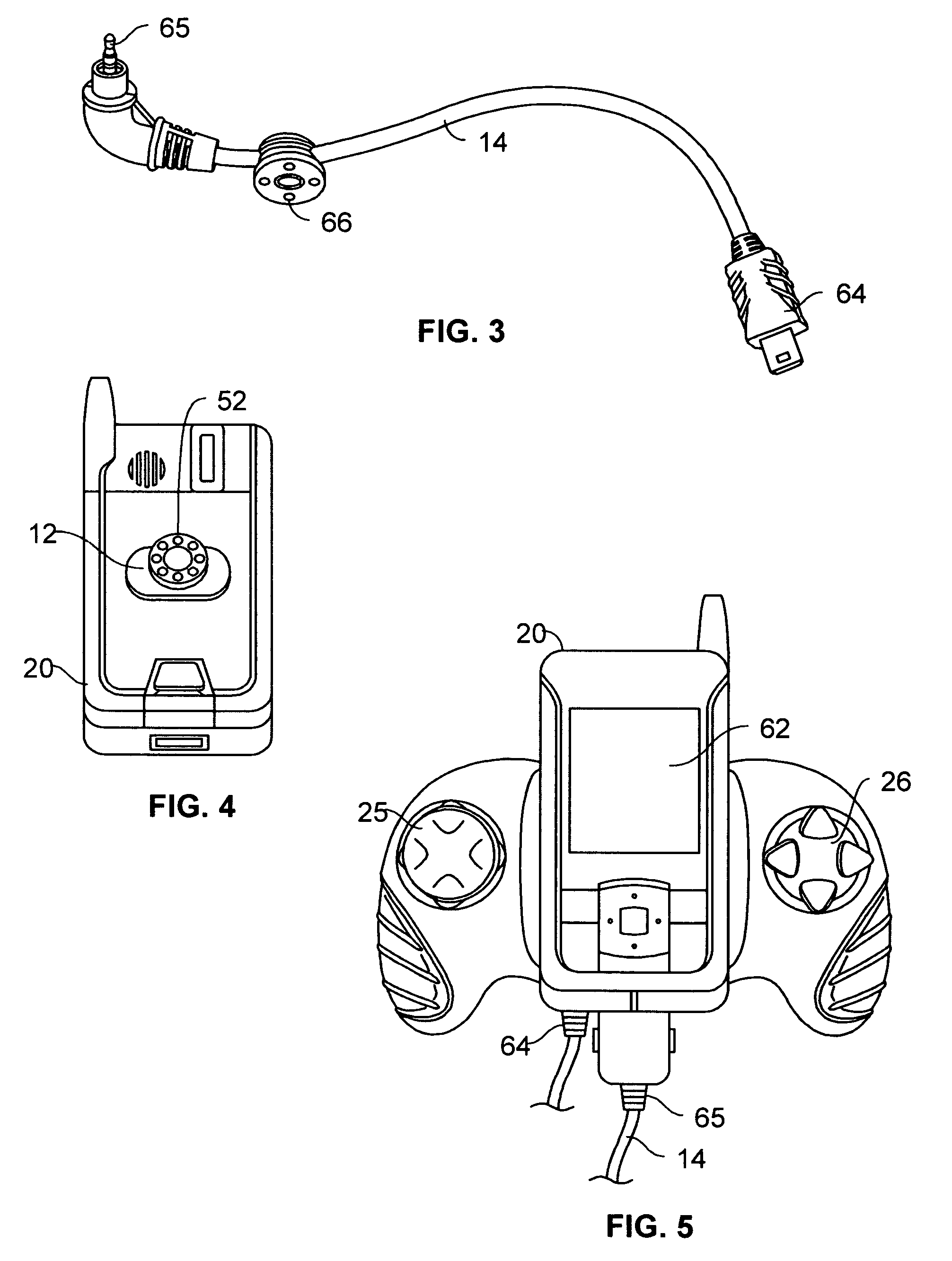 Game pad controller and system for portable communication device