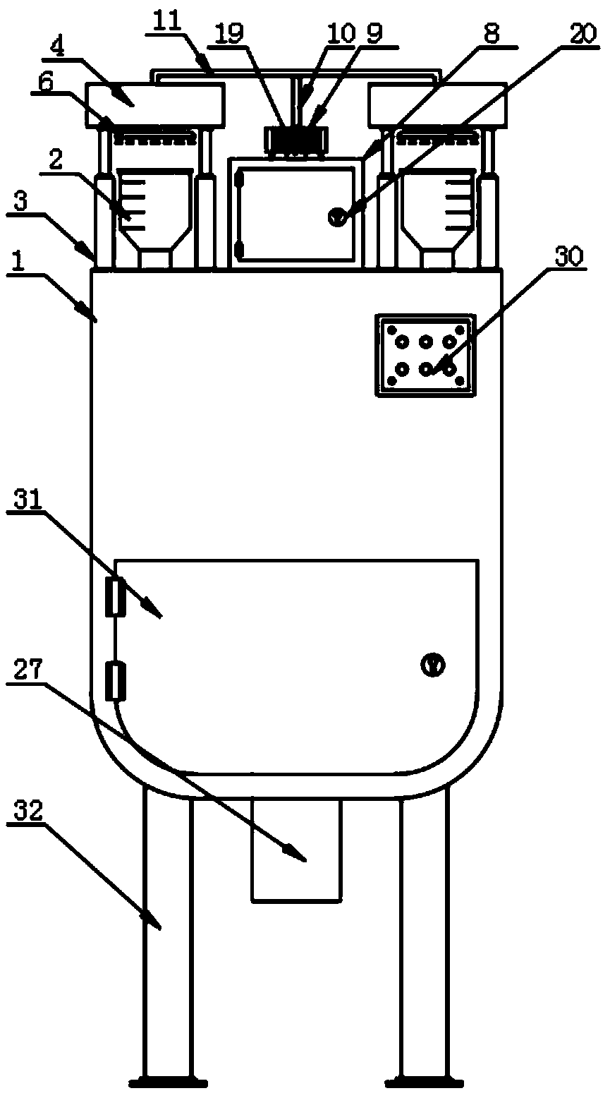 Mixing device for fertilizer production