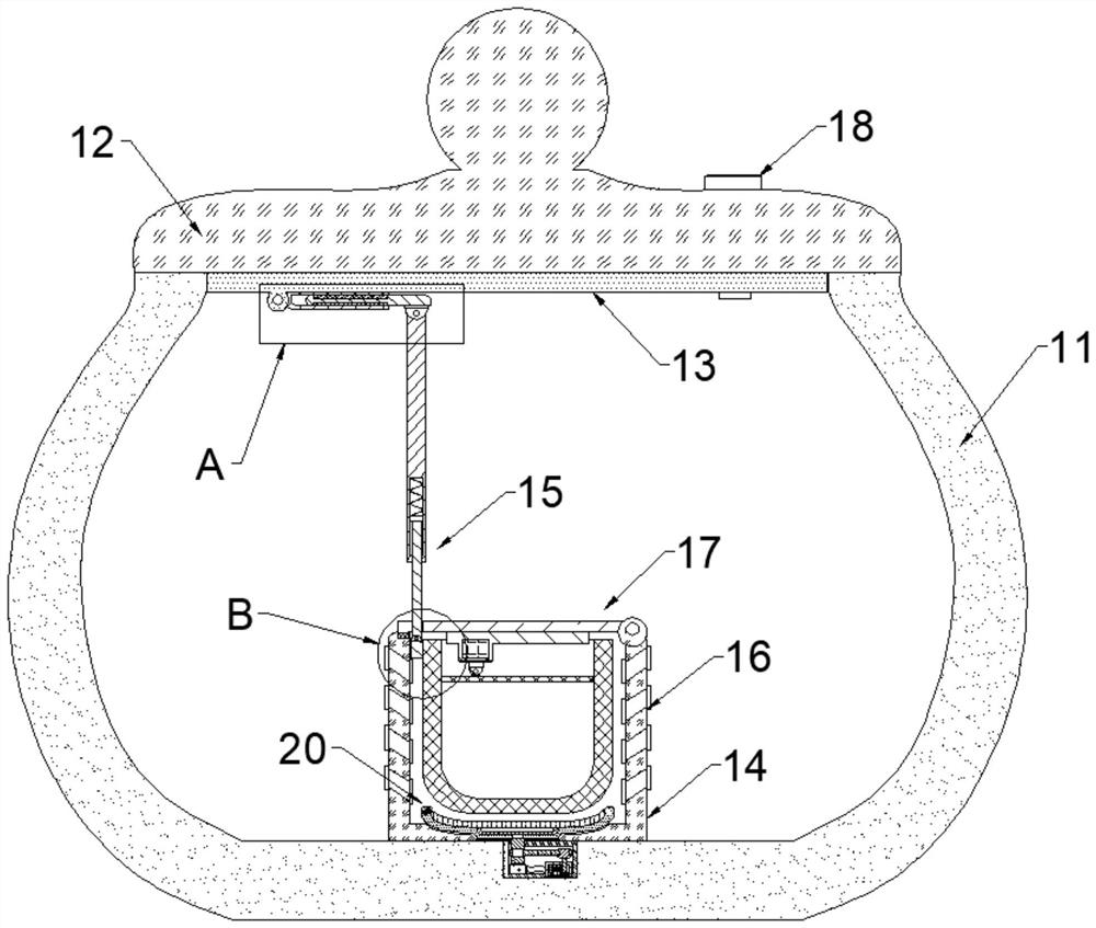 Traditional Chinese medicine decocting device capable of improving purity of liquid medicine and reducing scum