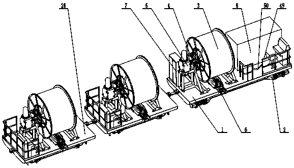 Cable laying equipment for urban rail transit