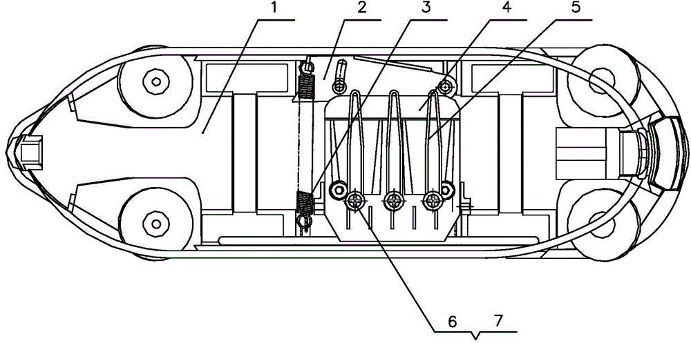 Yarn pressing device for plastic cylinder knitter shuttle