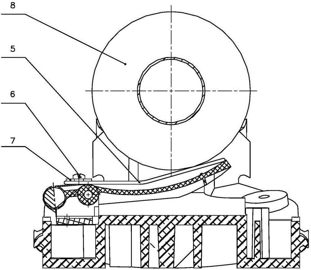 Yarn pressing device for plastic cylinder knitter shuttle