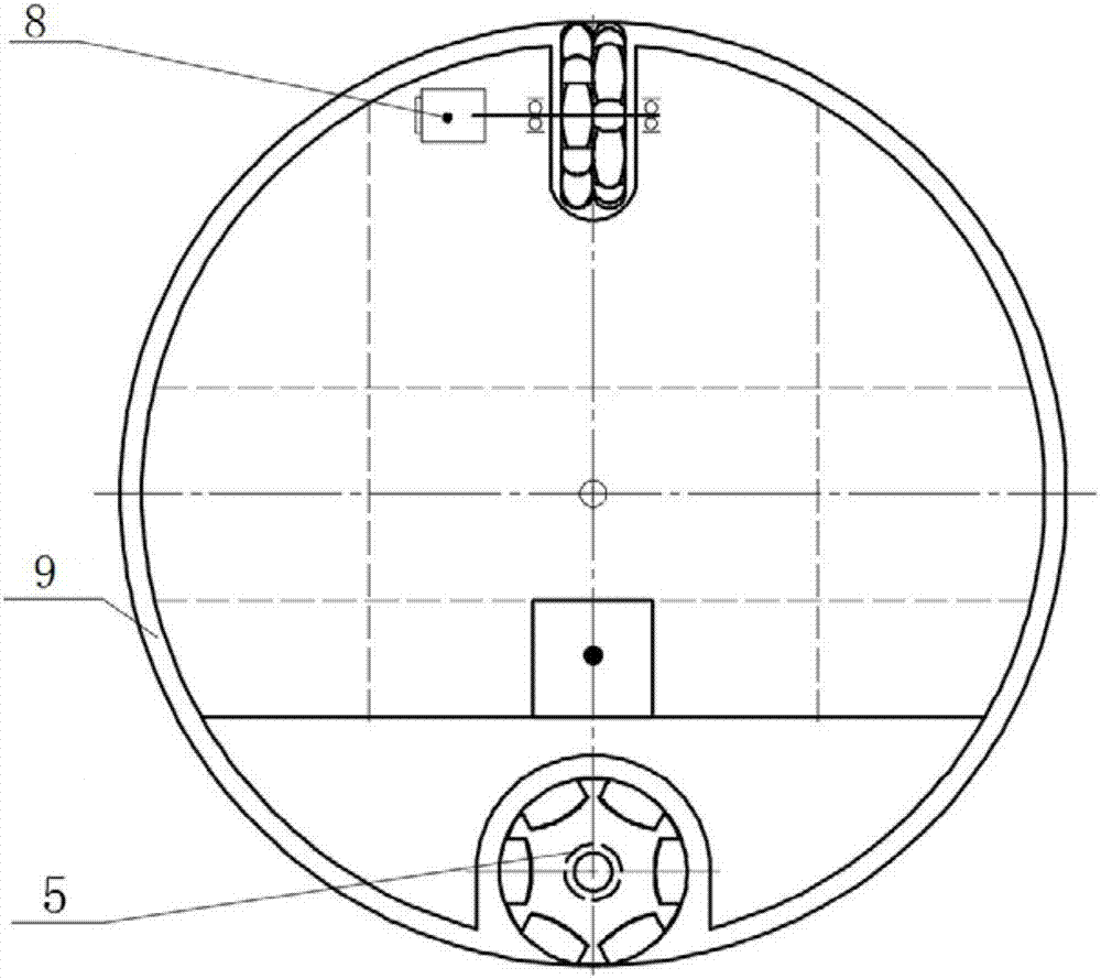 Spherical robot driven by orthogonal-position double omnidirectional wheels