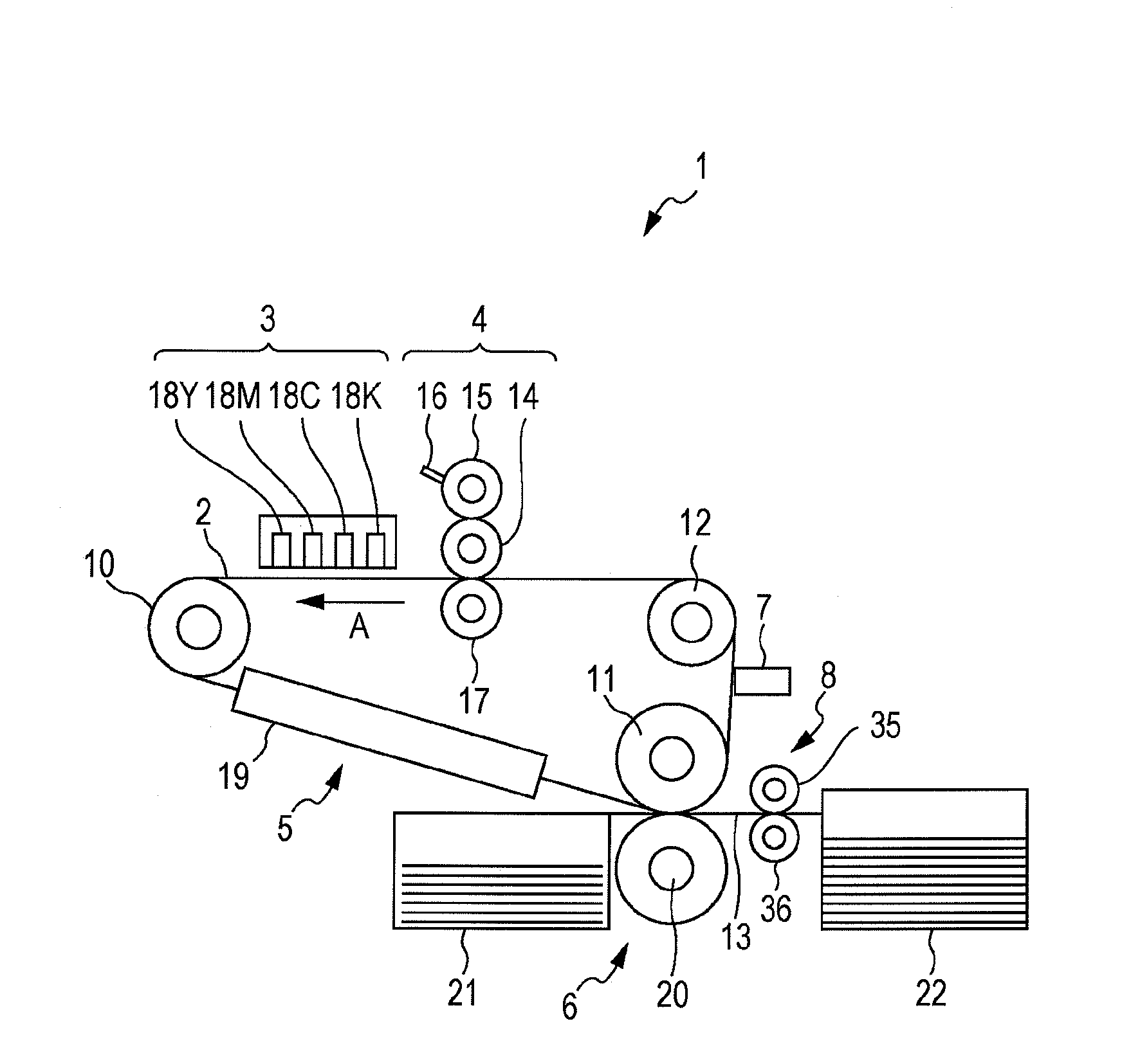 Transfer ink jet recording method