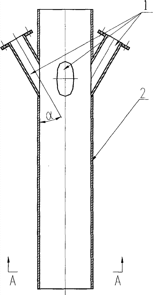 Catalytic cracking lifting pipe material feeding mixing section structure for promoting efficient mixing of raw oil and catalyst