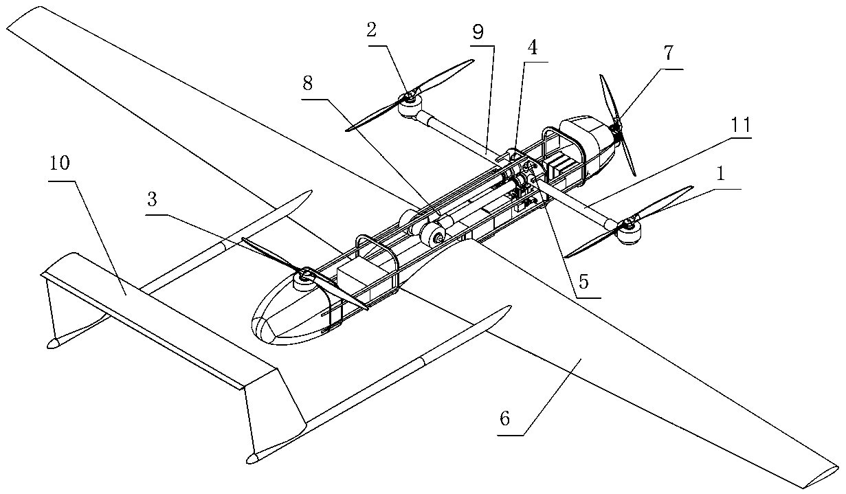 Oil-electricity hybrid vertical take-off and landing fixed wing aircraft