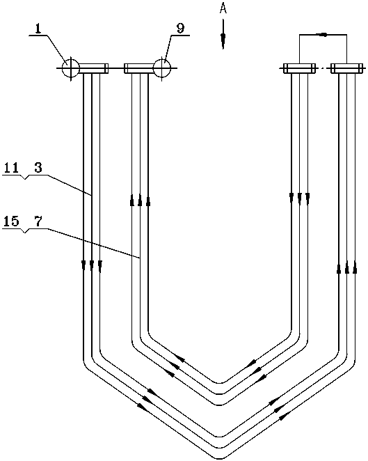 Cross mixed flow superheater