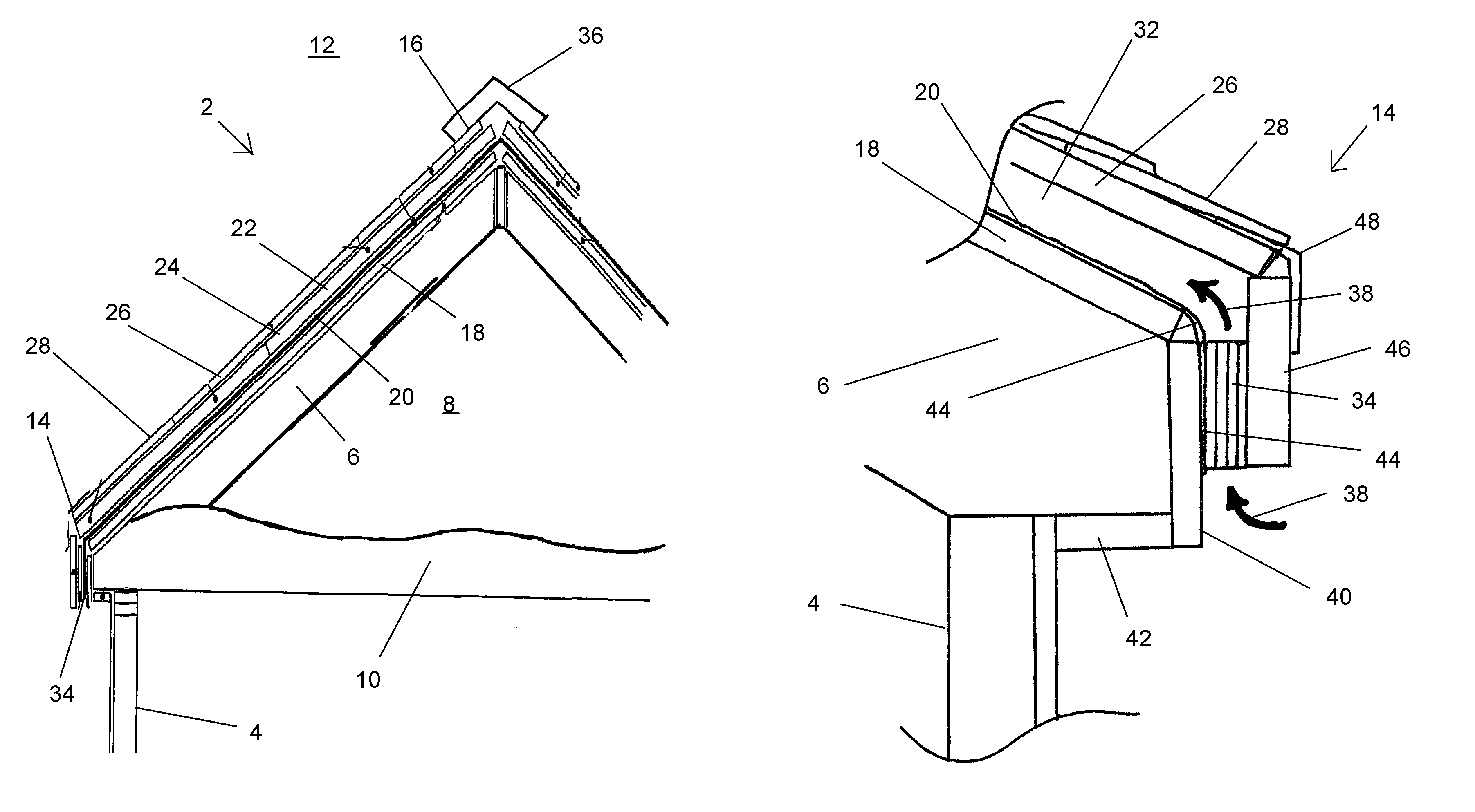 Ventilated roof system and method