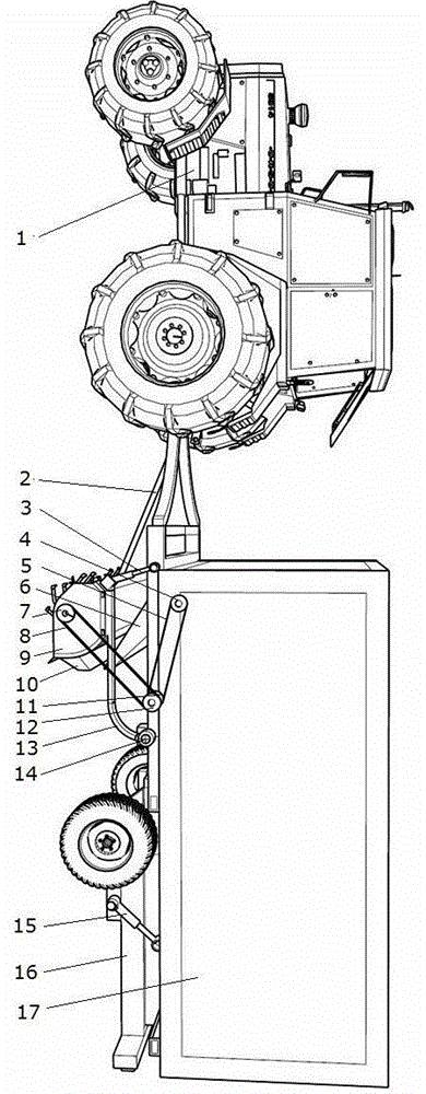 Double-layer straw mulch-laying machine for orchard