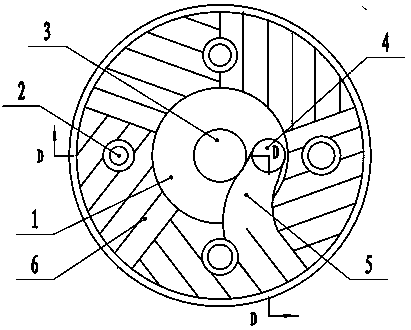 Spiral tooth feeding millstone of natural hard stone