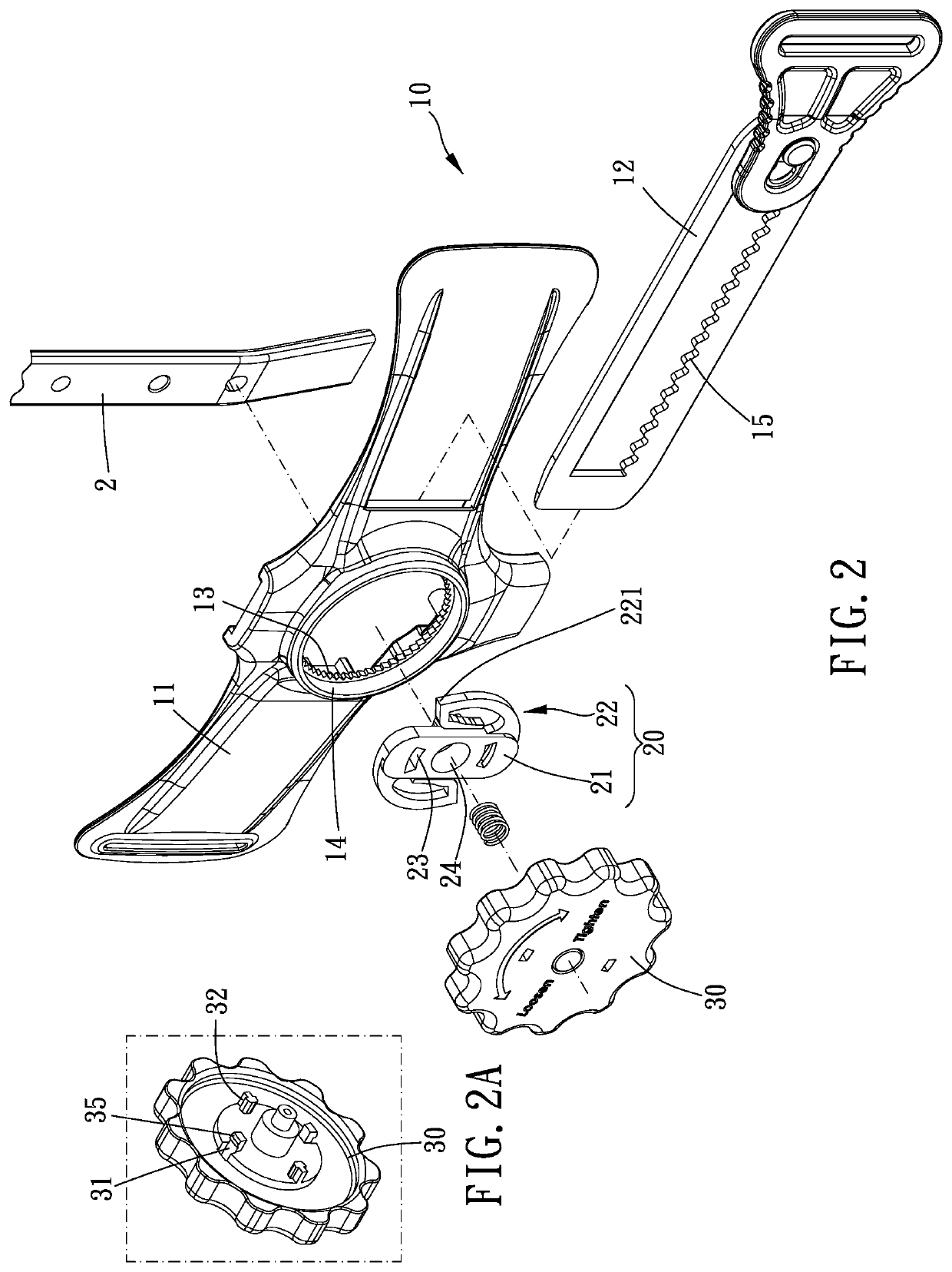 Adjustable tightening device