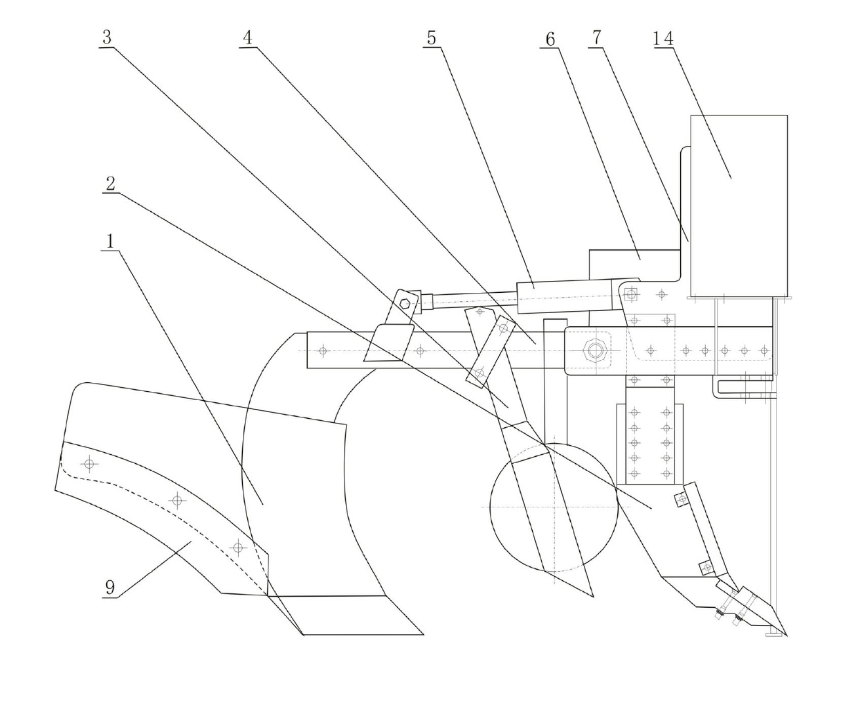 Fish-scale pit furrowing device