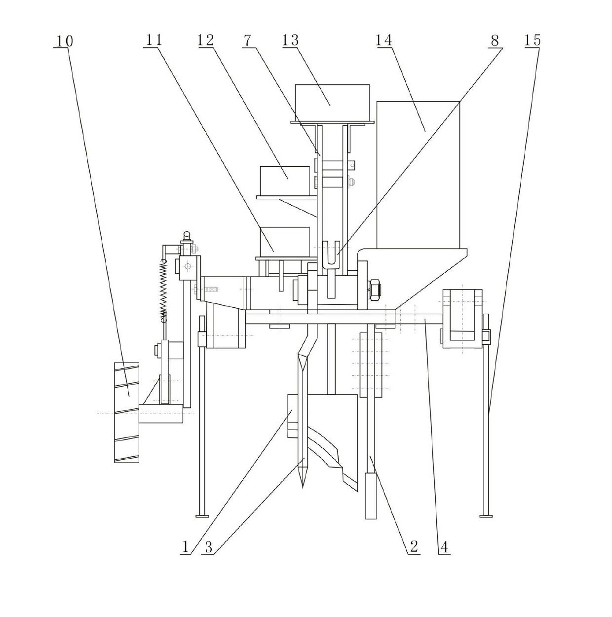 Fish-scale pit furrowing device