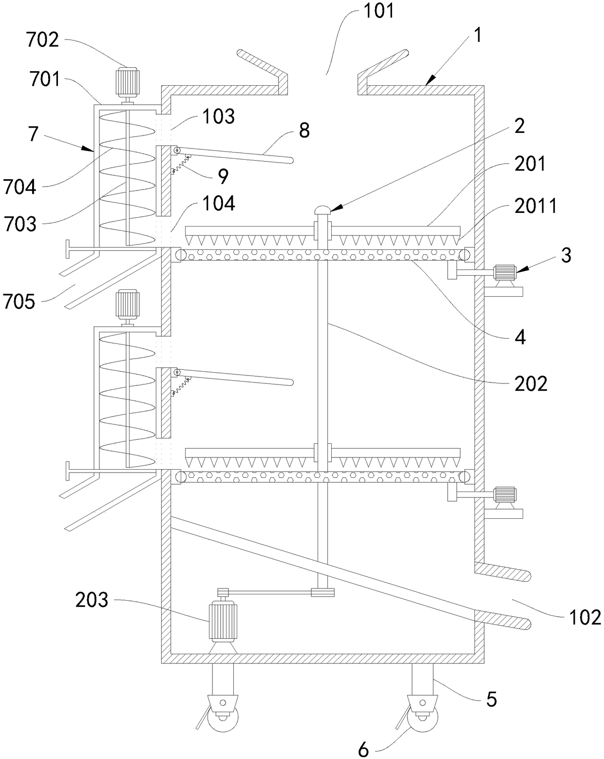 Building gravel screening machine having anti-blocking function