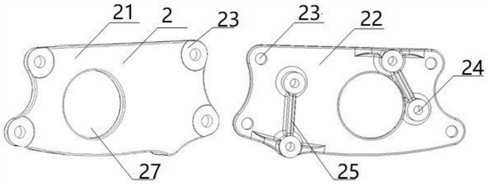 Front-end casting assembly and steering gear installation assembly connected through transition support